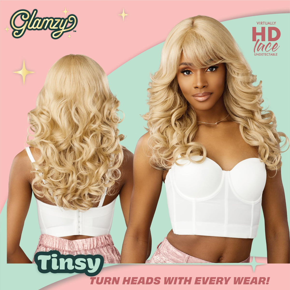 Sensationnel Glamzy Lace Crown Wig-Tinsy, 2 DARKBROWN