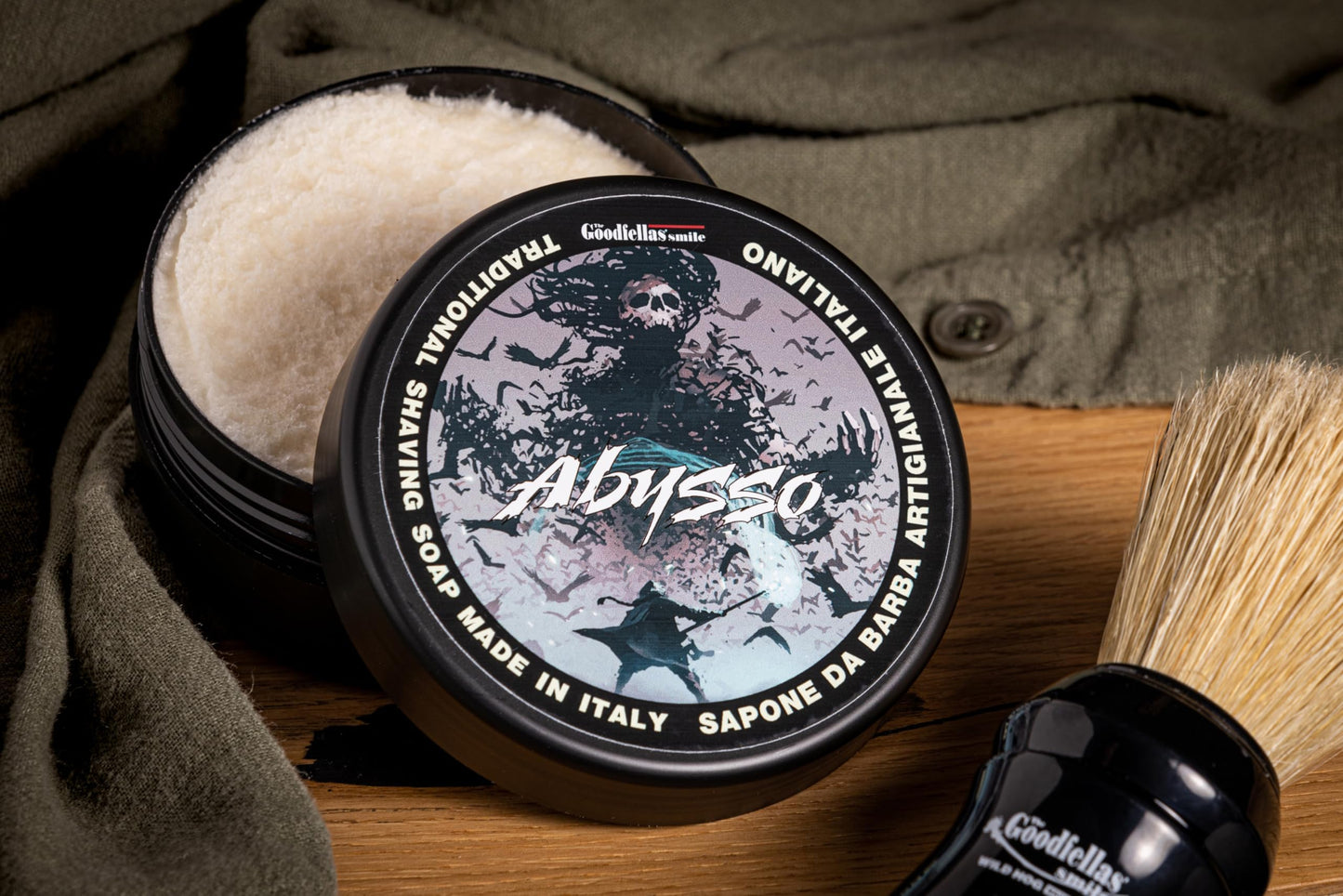 The Goodfellas' smile, Luxury Shaving Soap, Formulated for Use with A Shaving Brush, Made in Italy (Abysso - Fresh Citrus, Floral, Oak) Beauty and Personal Care The Goodfellas' smile