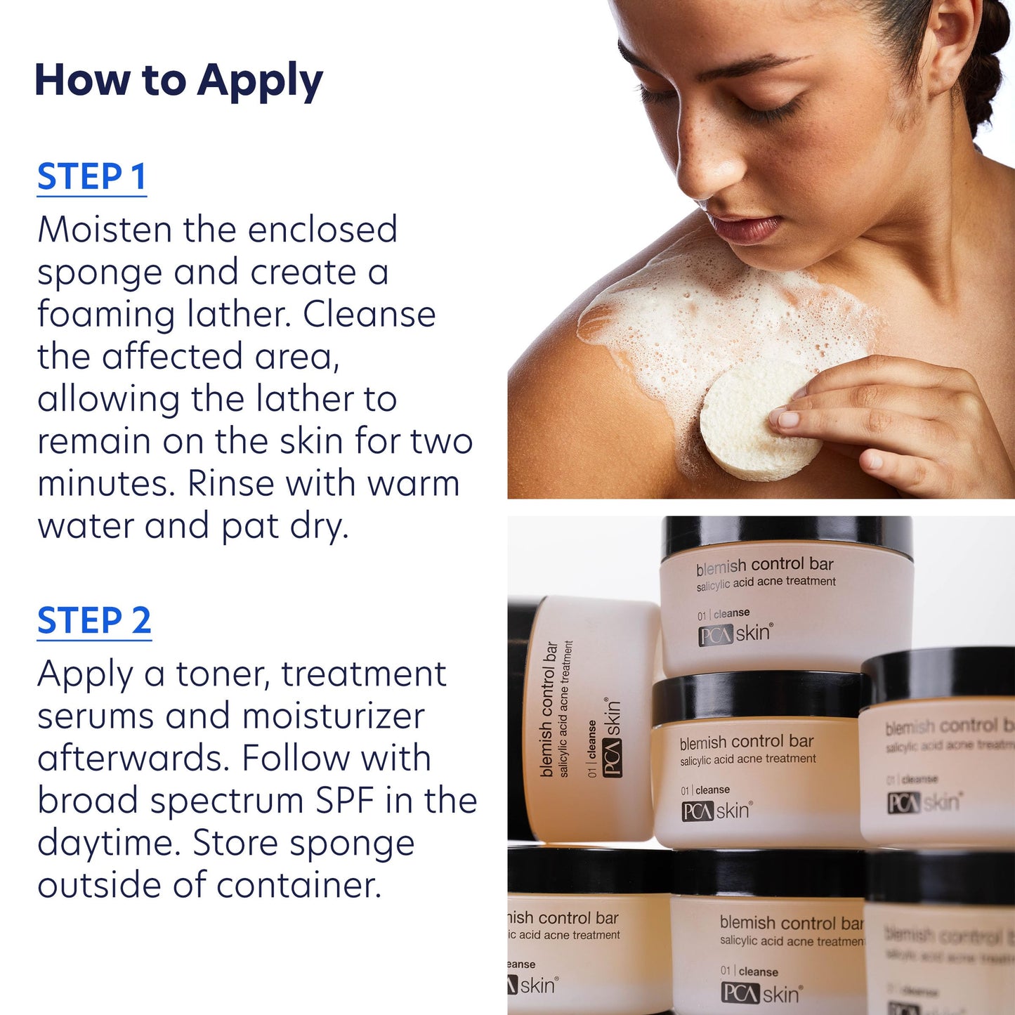 PCA SKIN Blemish Control Acne Cleanser Bar with 2% Salicylic Acid, Acne Wash for Face and Body, 3.2 fl oz Jar Beauty & Personal Care PCA SKIN