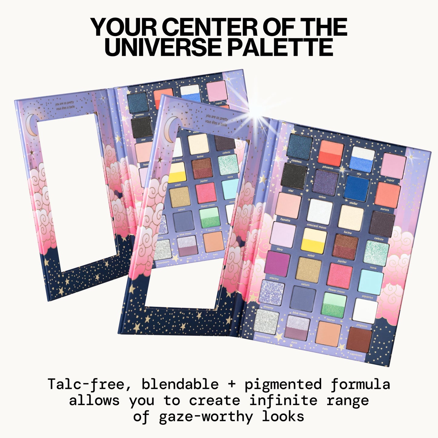 Pacifica Stellar Gaze Eye Shadow Palette - 28 Shades Mineral Eye Shadow Face Makeup Blendable Pigmented Dreamy Pastels, Neutrals, Matte Shimmer… Beauty & Personal Care Pacifica
