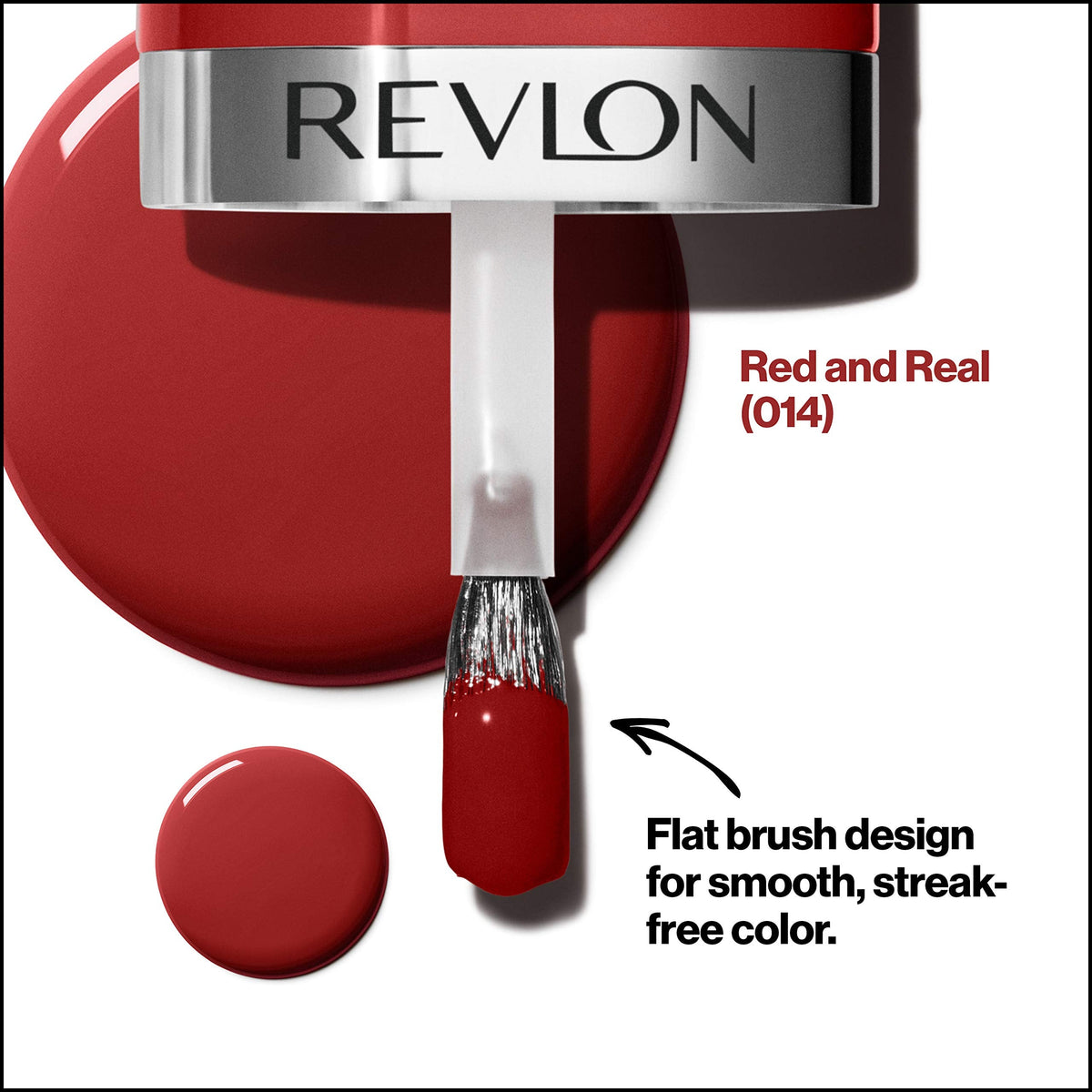 REVLON Ultra HD Snap Nail Color, Natural Rich Glossy Polish, 100% Vegan Formula, No Base or Top Coat Needed, 014 Red and Real, 0.27 fl oz Beauty & Personal Care REVLON