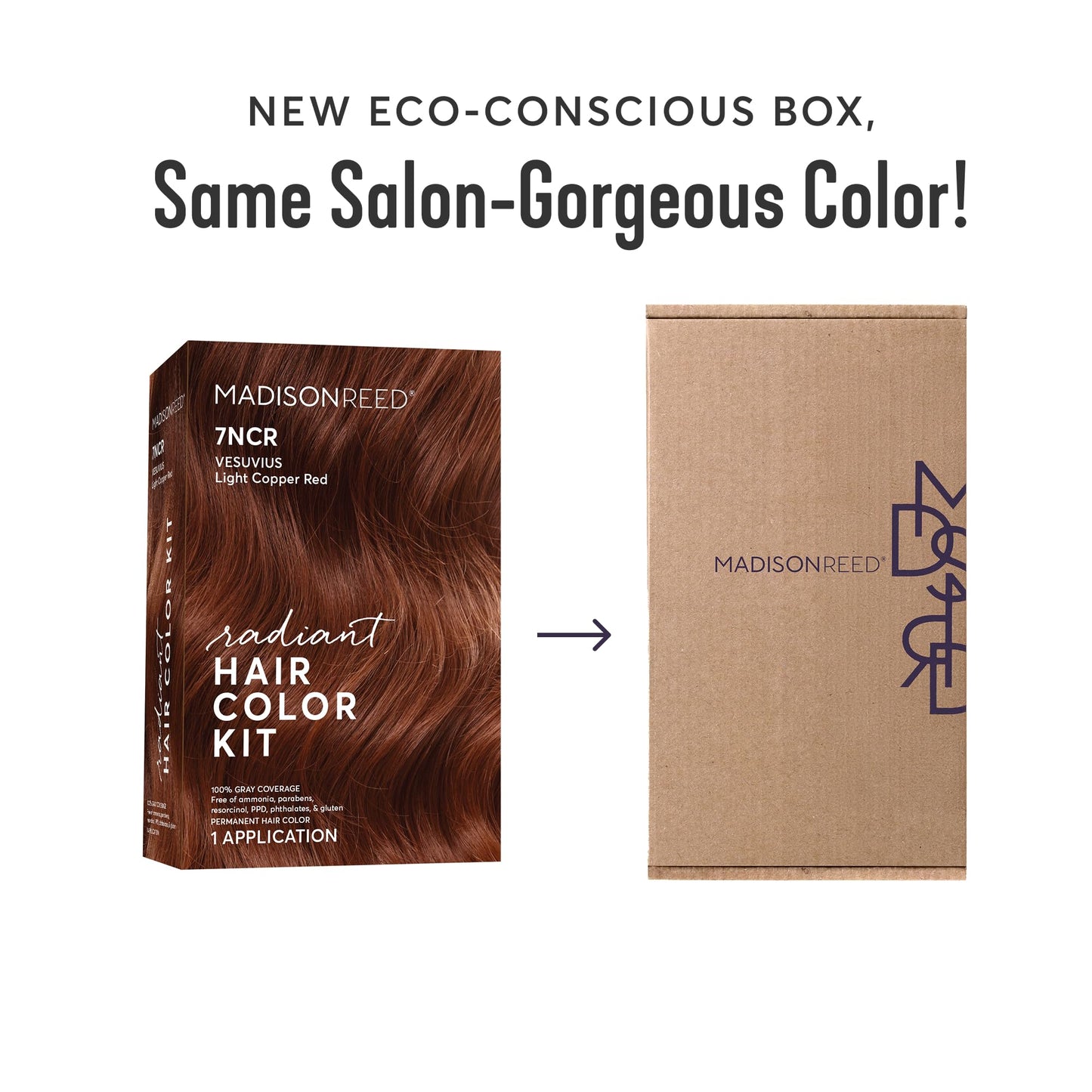 Madison Reed Radiant Hair Color Kit - 7NCR Light Copper Red (Vesuvius Red), Dimensional Gray Hair Blending Permanent Hair Dye, PPD-Free Beauty & Personal Care Madison Reed