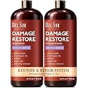 DEL SUR Hair Repair Shampoo and Conditioner Set | 16 fl oz Each | with Camellia Japonica, Amino Acids, Biotin & Argan Oil | Moisturizing Strength Beauty & Personal Care DEL SUR