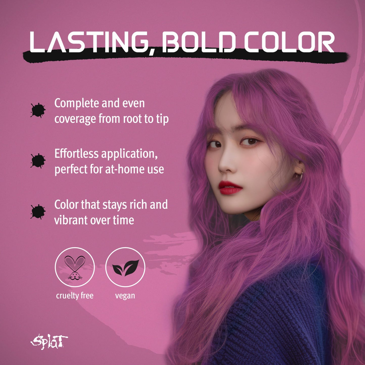 Splat Midnight Rosetta Semi Permanent Hair Dye Kit for Blondes, 1 Application, Includes Deep Reconstructor Conditioner, Lasts 30 Washes, No Bleach Beauty & Personal Care Splat