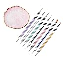 Mcduyant 8 Pieces Designs Brushes for Nail Art Resin Palette Gel Design Nail Art Dotting Tools Nail Gel Painting Brush Mixing Palette Nail Art Beauty & Personal Care Mcduyant
