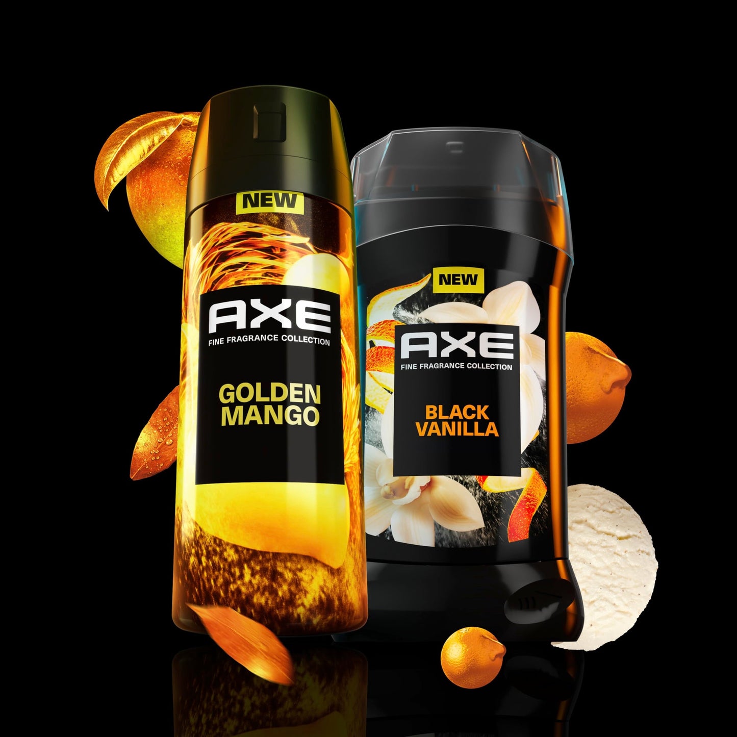AXE Fine Fragrance Collection Premium Deodorant Body Spray for Men Golden Mango 3 Count With 72H Odor Protection and Freshness Infused with Mango Beauty and Personal Care AXE