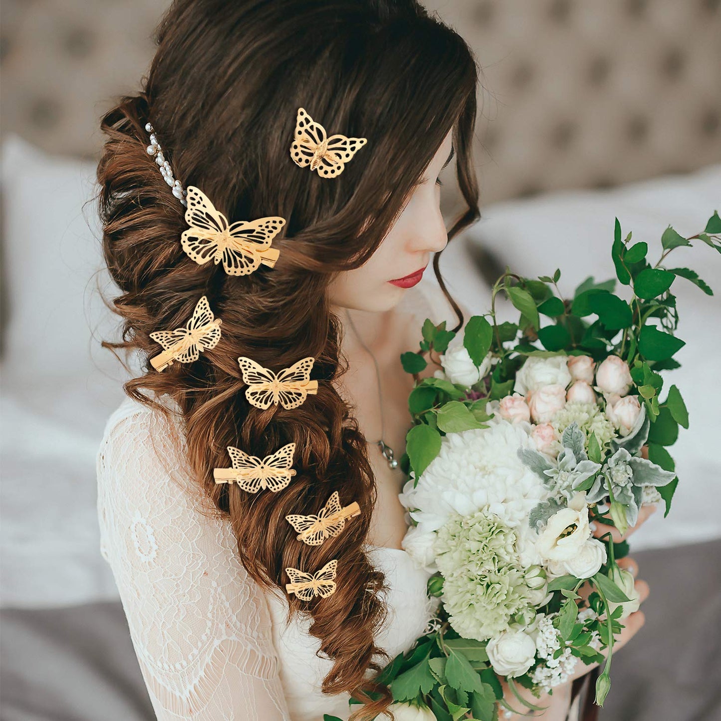 24 Pieces Halloween Butterfly Hair Clips Metal Butterfly Hair Clamps Metallic Hollow Butterfly Hairpins Clips Hair Accessories for Women Girls Beauty & Personal Care WILLBOND