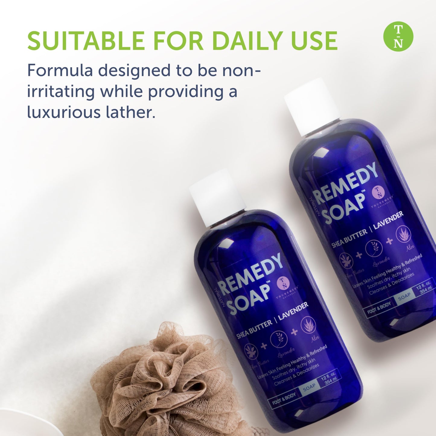 Truremedy Naturals Lavender Shea Butter Body Wash for Women - Aloe Lavender Body Wash with Shea Butter - Soothing Soap for Dry Skin - Hydrating Beauty & Personal Care Truremedy Naturals