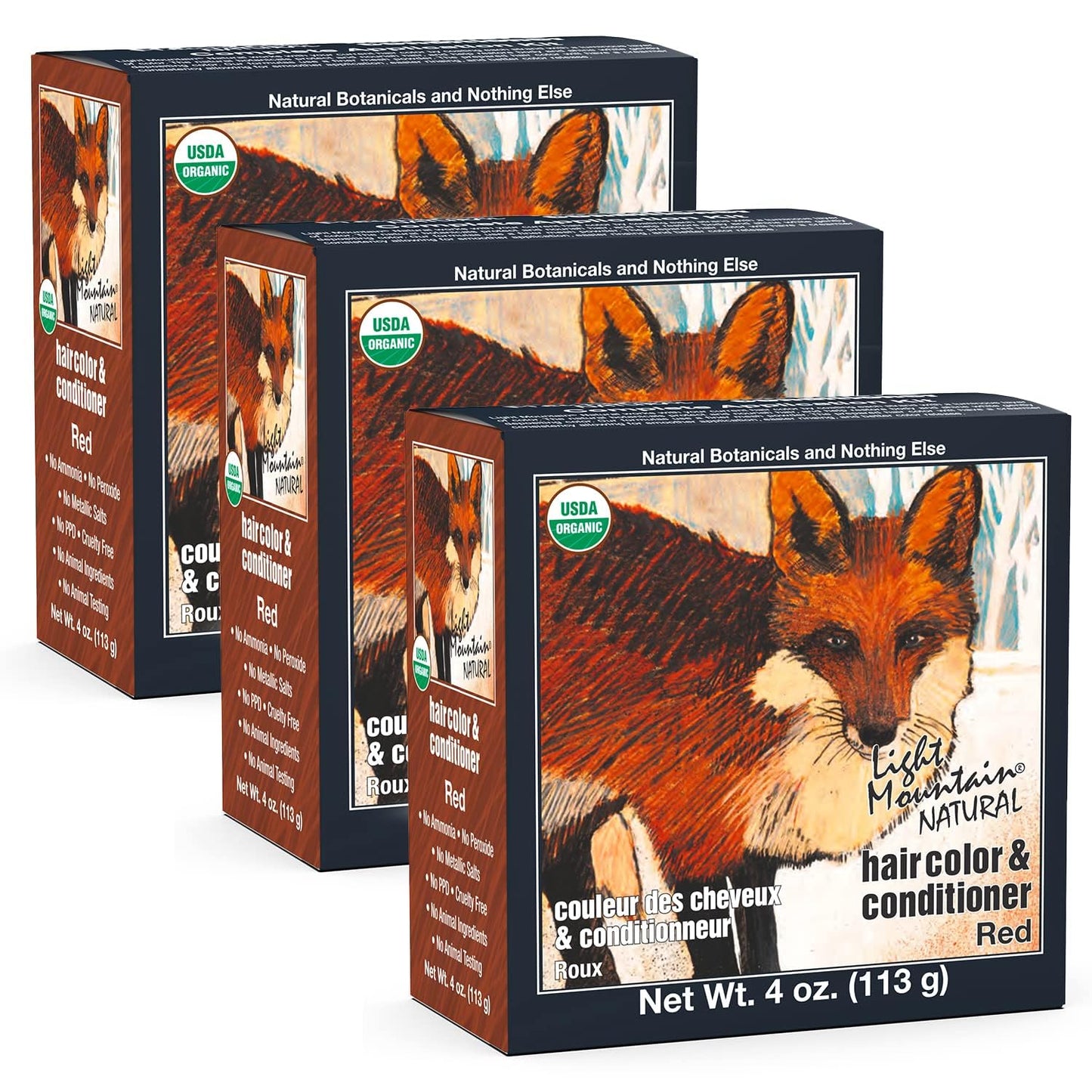 Light Mountain Henna Hair Color & Conditioner - Red Hair Dye for Men/Women, Organic Henna Leaf Powder and Botanicals, Chemical-Free, Semi-Permanent Beauty & Personal Care LIGHT MOUNTAIN