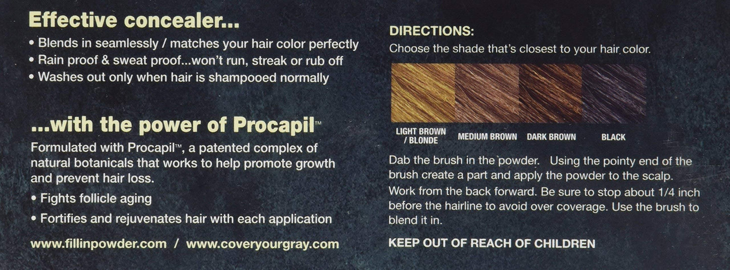 LISA RACHEL Cyg Fill in Powder Men, Dark Brown Beauty & Personal Care Cover Your Gray