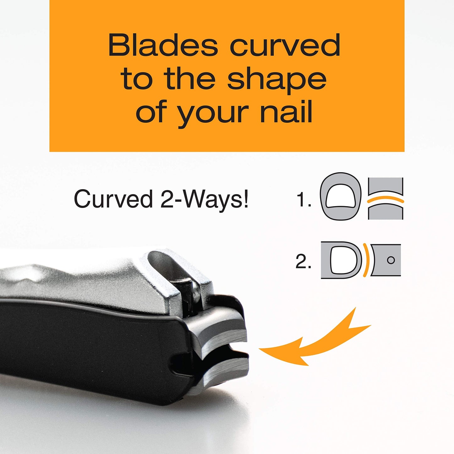 Kai About Body Xfit Break-Free Super Nail Clippers; 1 Double-Curved Nail Clipper; Nail Clippers for Men, Toenail & Fingernail Clippers with Super Beauty and Personal Care About Face