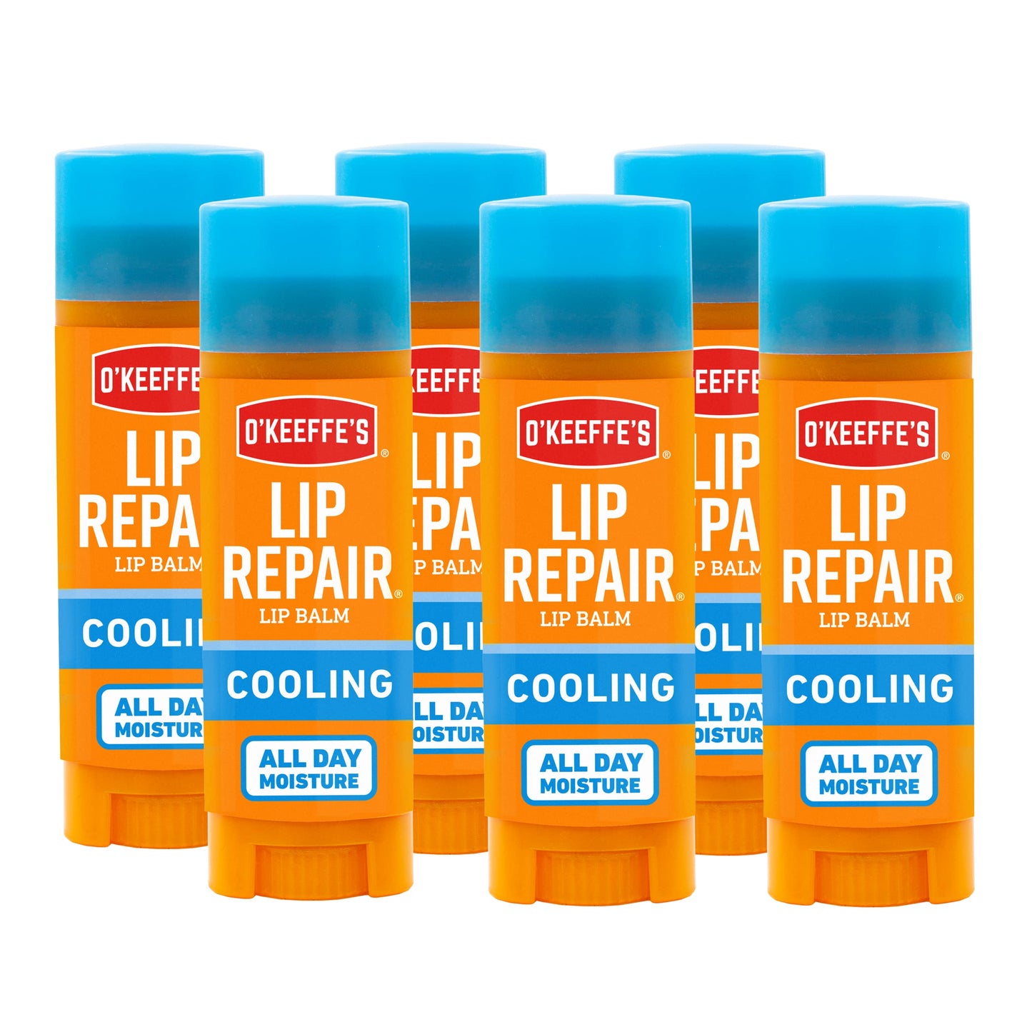 O'Keeffe's Cooling Relief Lip Repair Lip Balm for Dry, Cracked Lips, Stick, (Pack of 6) Beauty and Personal Care O'Keeffe's
