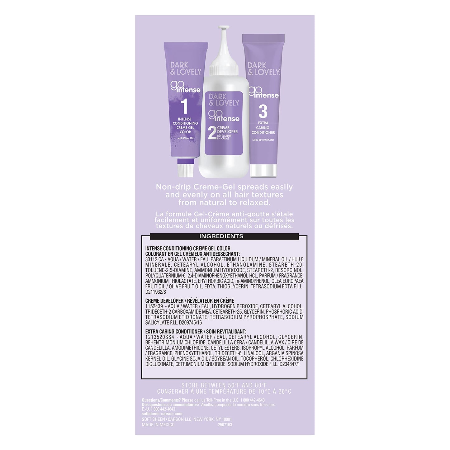 SoftSheen-Carson Dark and Lovely Ultra Vibrant Permanent Hair Color Go Intense Hair Dye with Olive Oil for Shine and Softness, Super Black Beauty & Personal Care SoftSheen