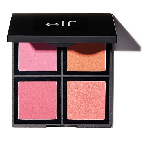 e.l.f. Powder Blush Palette, 4 Tonal Shades, Light, 0.56 oz. Beauty & Personal Care e.l.f.