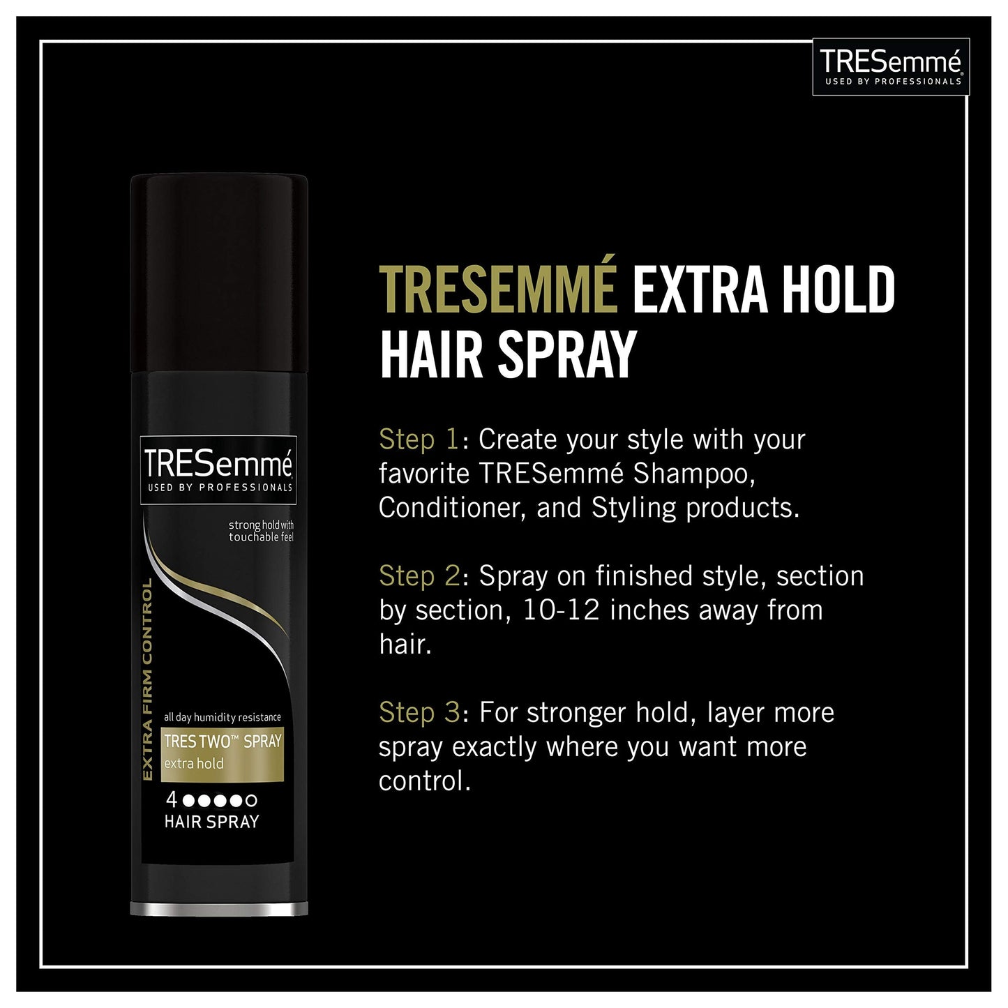 TRESemmé TRES Two Hair Spray Extra Hold 4.2 oz Beauty & Personal Care TRESemmé