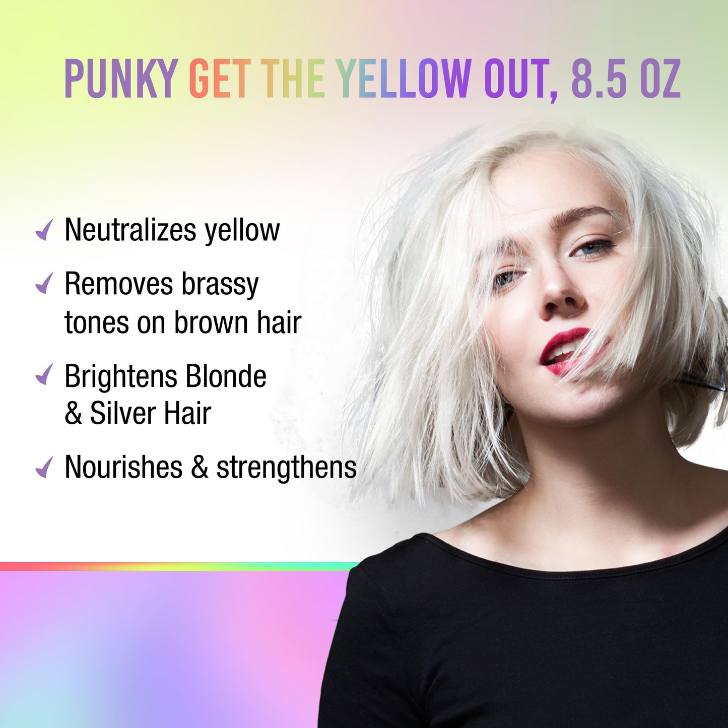 Punky Colour 3-in-1 Color Depositing Hair Cleanser & Conditioner - Tones & Refreshes Color, Sulfate-Free, 8.5 fl oz. (Yellow Out) Beauty & Personal Care Punky