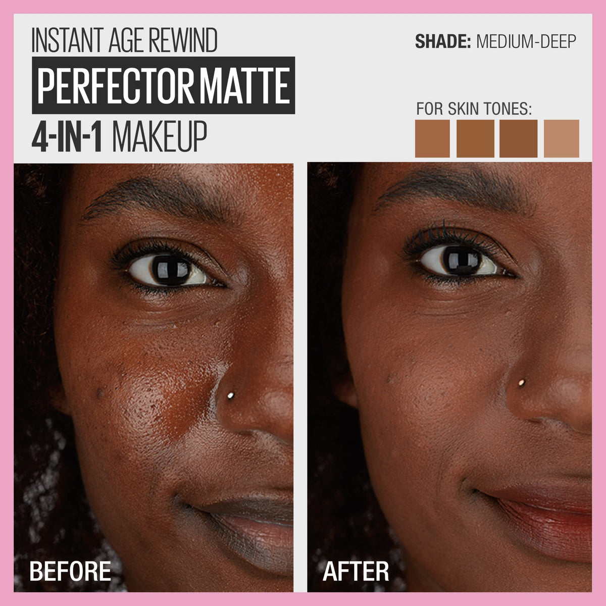 Maybelline Instant Age Rewind Instant Perfector 4-In-1 Matte Makeup, 04 Medium/Deep, 1 Count Beauty & Personal Care MAYBELLINE