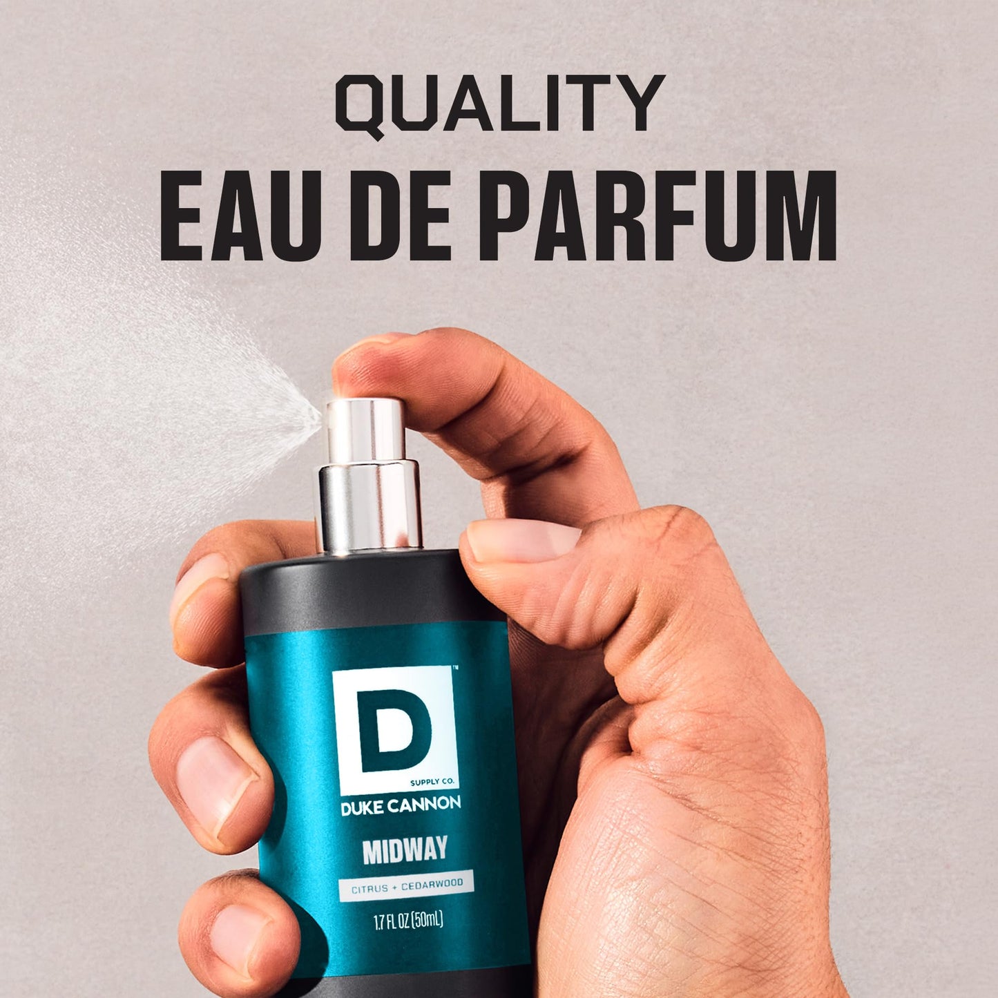 Duke Cannon Proper Cologne Midway | Men's Eau de Parfum | Citrus and Cedarwood | Fresh, Woodsy, Long-Lasting Scent | 1.7 fl oz Beauty & Personal Care Duke Cannon Supply Co.