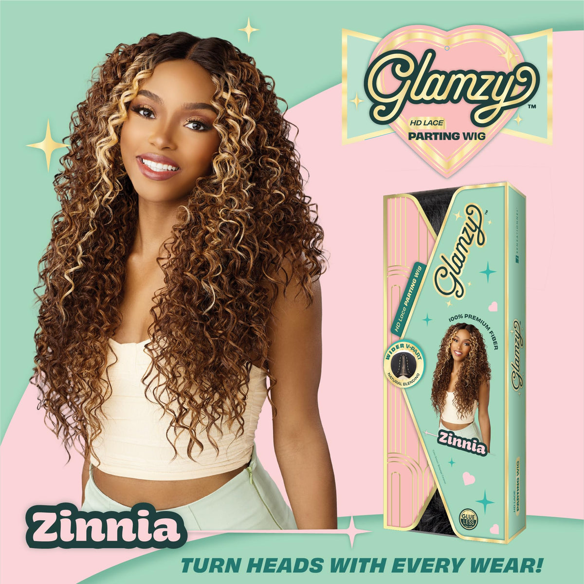 Sensationnel Glamzy Lace Part Wig-Zinnia, BALAYAGEGOLD
