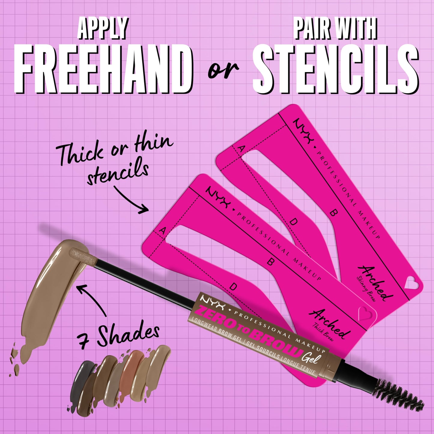 NYX PROFESSIONAL MAKEUP Zero to Brow, Longwear Eyebrow Gel, Ash Blonde Beauty & Personal Care NYX PROFESSIONAL MAKEUP