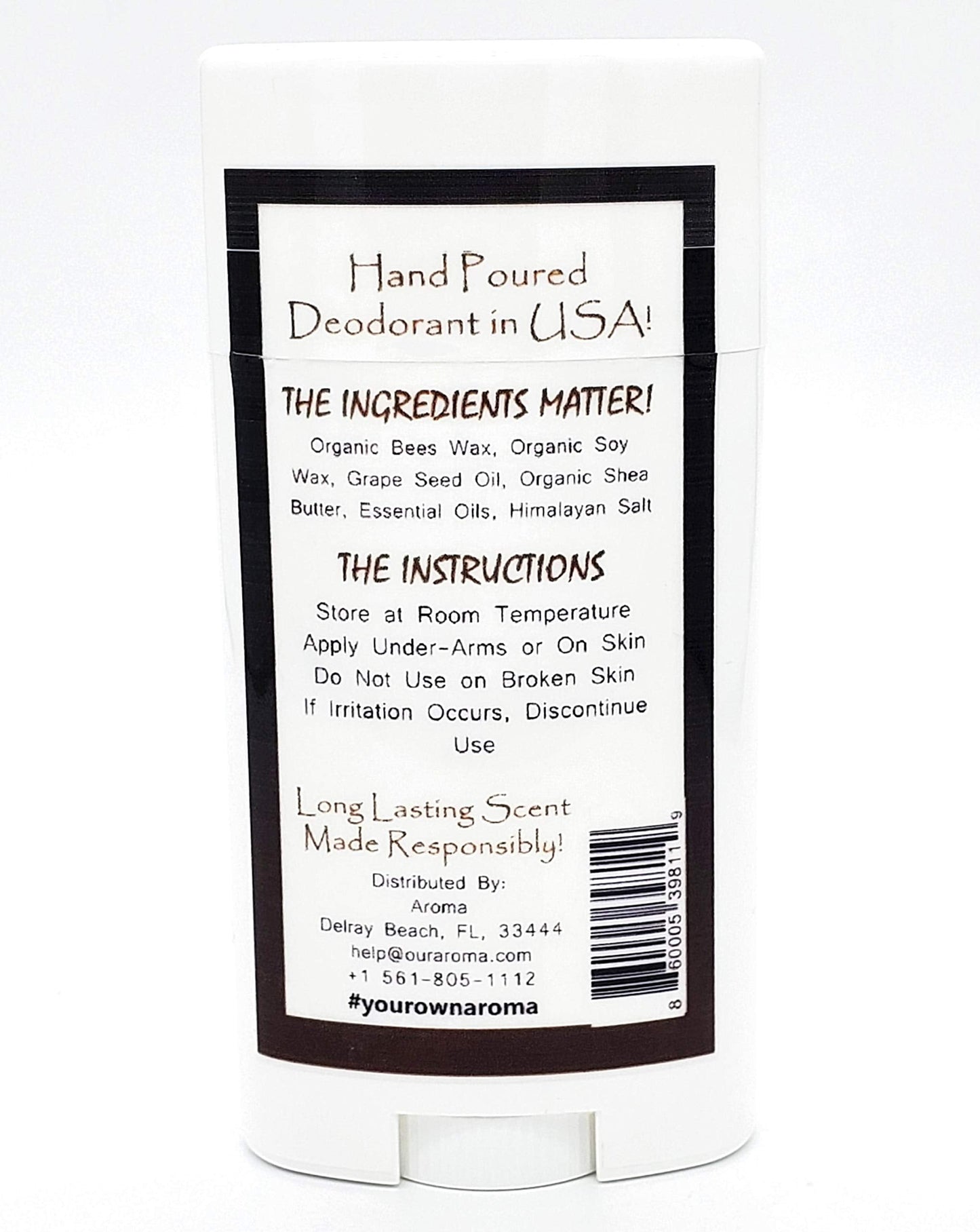 Our Aroma All-Natural Deodorant for Women and Men - Vegan, Gluten Free, Cruelty Free - Aluminum Free, Free of Parabens & Sulfates - Weathered Woods Beauty and Personal Care Our Aroma