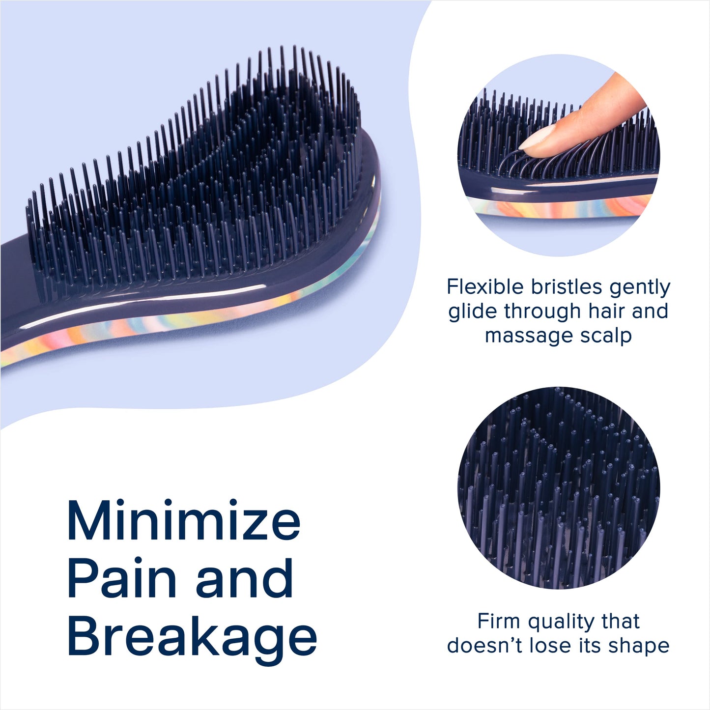 Crave Naturals Glide Thru Hair Brush - Detangler Brush for Curly, Straight, Wet or Dry Hair - Gentle Detangling Brushes for Adults, Kids, Toddlers Beauty & Personal Care Crave Naturals