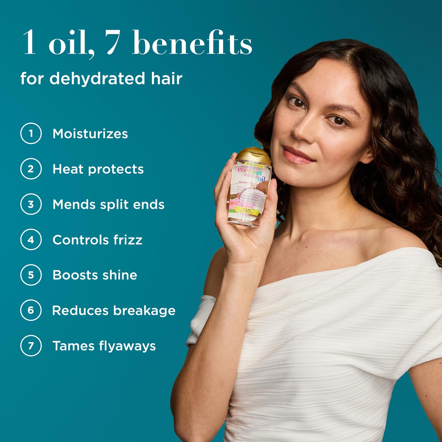 OGX Extra Strength Damage Remedy + Coconut Miracle Oil Penetrating Hair Oil Treatment, Extra Hydrating Anti-Frizz Oil for Coarse, Dry Hair Beauty and Personal Care OGX