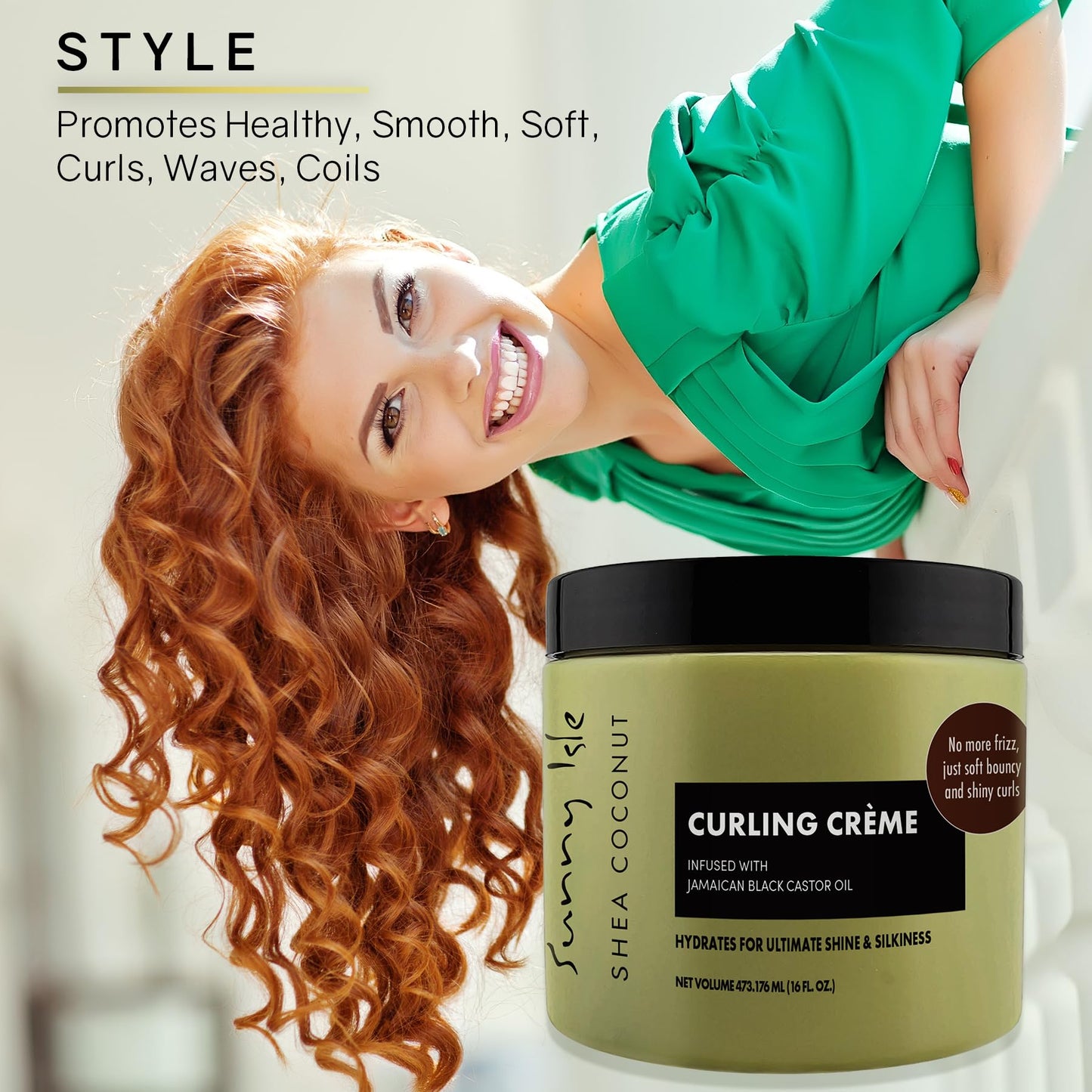 Sunny Isle Jamaican Black Castor Oil Shea Coconut Curling Cream 16OZ Beauty & Personal Care Sunny Isle