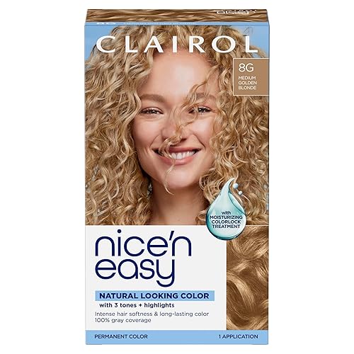 Clairol Nice'n Easy Permanent Hair Dye, 8G Medium Golden Blonde Hair Color, Pack of 1 - Packaging May Vary Beauty & Personal Care Clairol