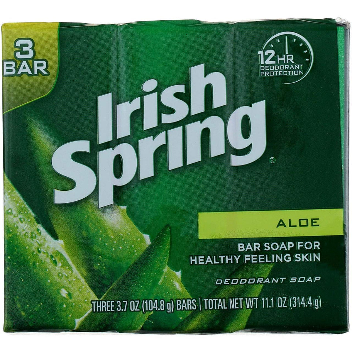 Irish Spring Deodorant Soap Aloe 4 oz. 3-Count (Pack of 18) Beauty & Personal Care Irish Spring