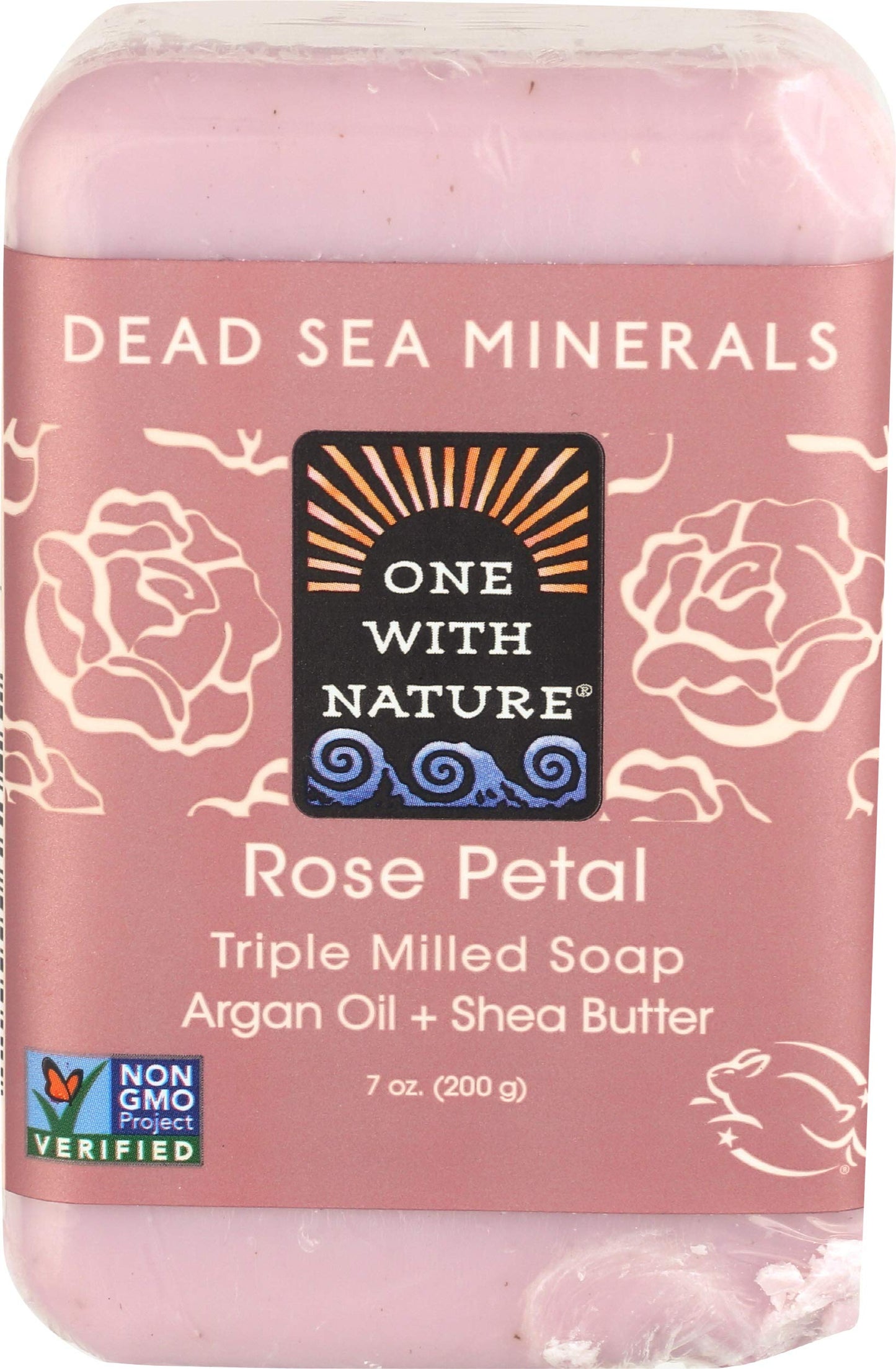 One With Nature Dead Sea Mineral Rose Petal Soap 7 oz Beauty & Personal Care One With Nature
