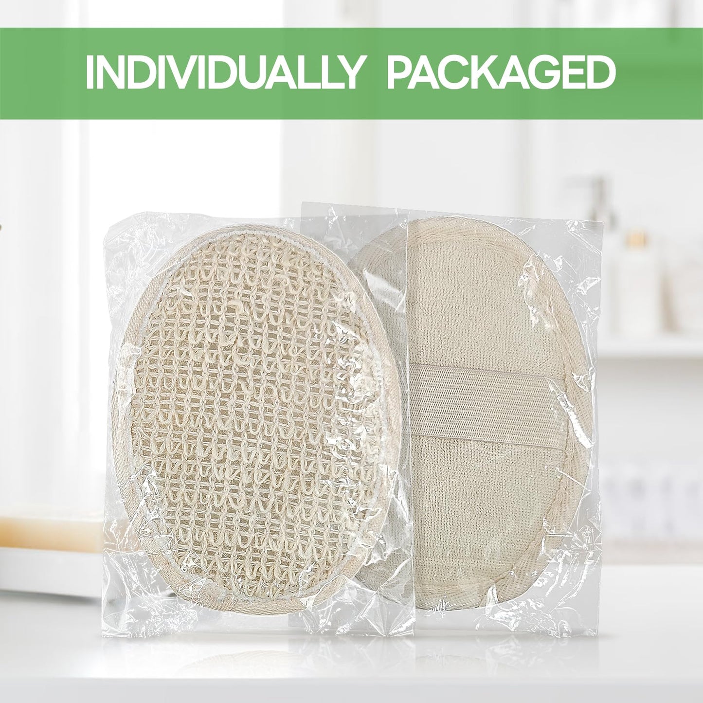 Ttarxug Individually Wrapped Loofah,Luffas,Bath Loofah,Natural Loofah,Body Loofah,Shower Loofah,Loofah Exfoliating Body Scrubber Pads,Travel Loofah Beauty and Personal Care Ttarxug