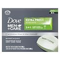 Dove Men+Care 3 in 1 Bar Cleanser for Body, Face, and Shaving to Clean and Hydrate Skin Extra Fresh Body and Facial Cleanser More Moisturizing Than Beauty & Personal Care DOVE MEN + CARE
