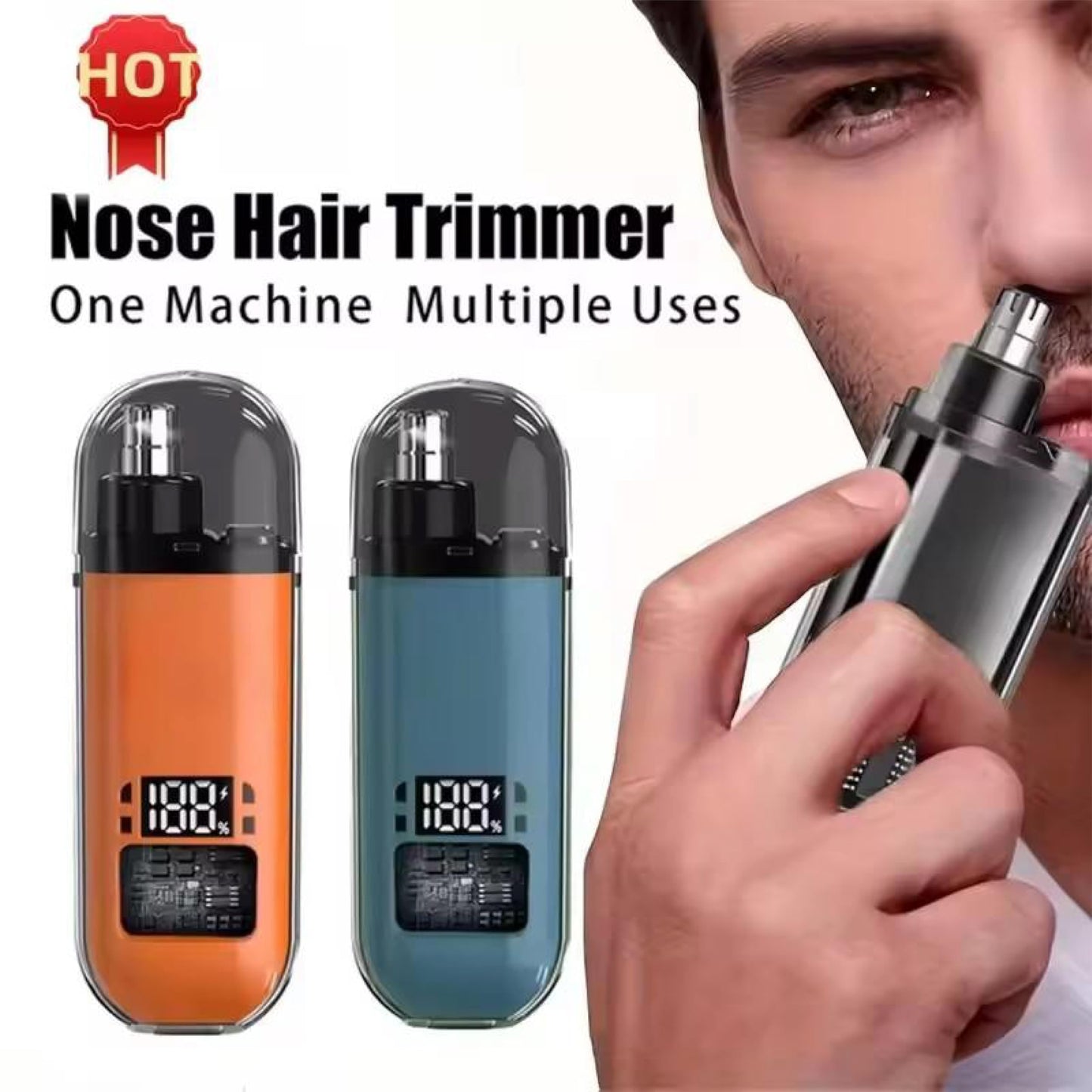 ZHIIDIAN Electric Mini USB Rechargeable Nose Hair Trimmer with Waterproof Washable Head Beauty and Personal Care ZHIIDIAN