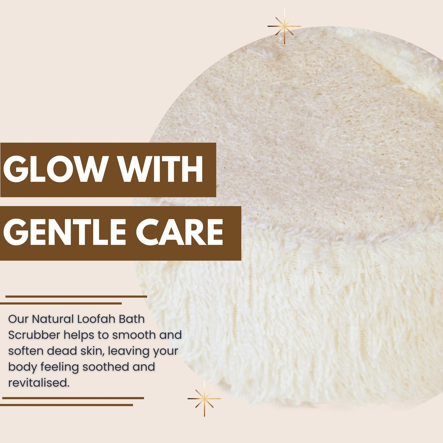 Eco Bath London Natural Loofah Bath Scrubber - Premium Loofah Sponge for Deep Exfoliation and Smooth Skin, Natural Bath Exfoliator Beauty and Personal Care Eco Bath London