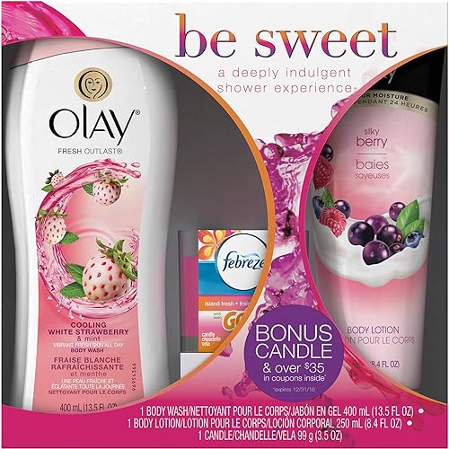 Olay, Be Sweet Kit, Body Wash, Lotion and Candle Kit Beauty & Personal Care Olay