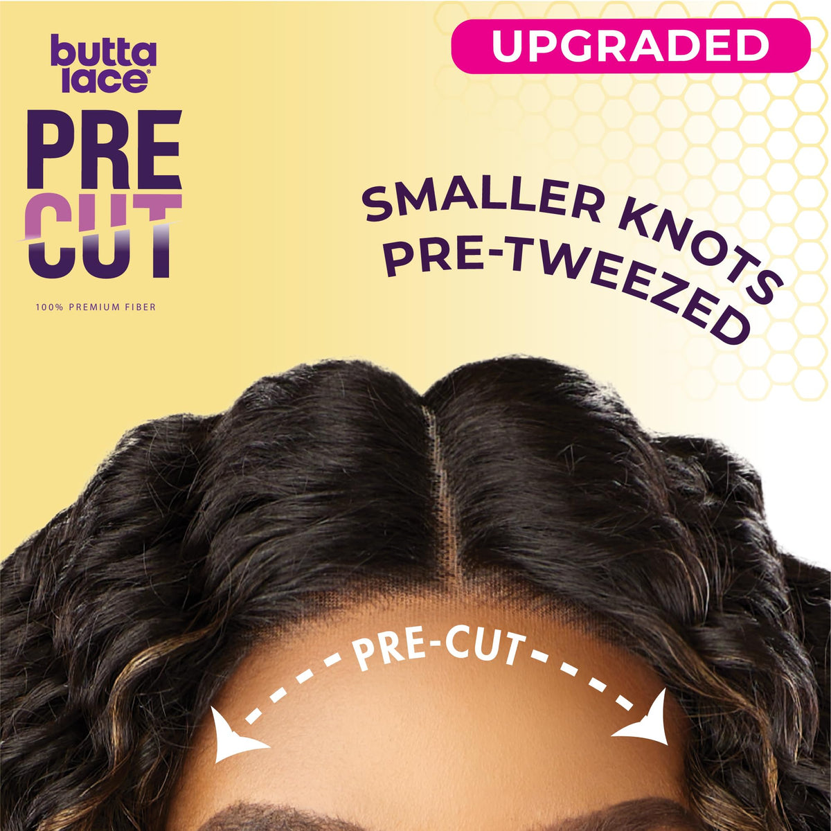 Sensationnel Butta Lace Precut Wig-Unit 19, 1B OFFBLACK
