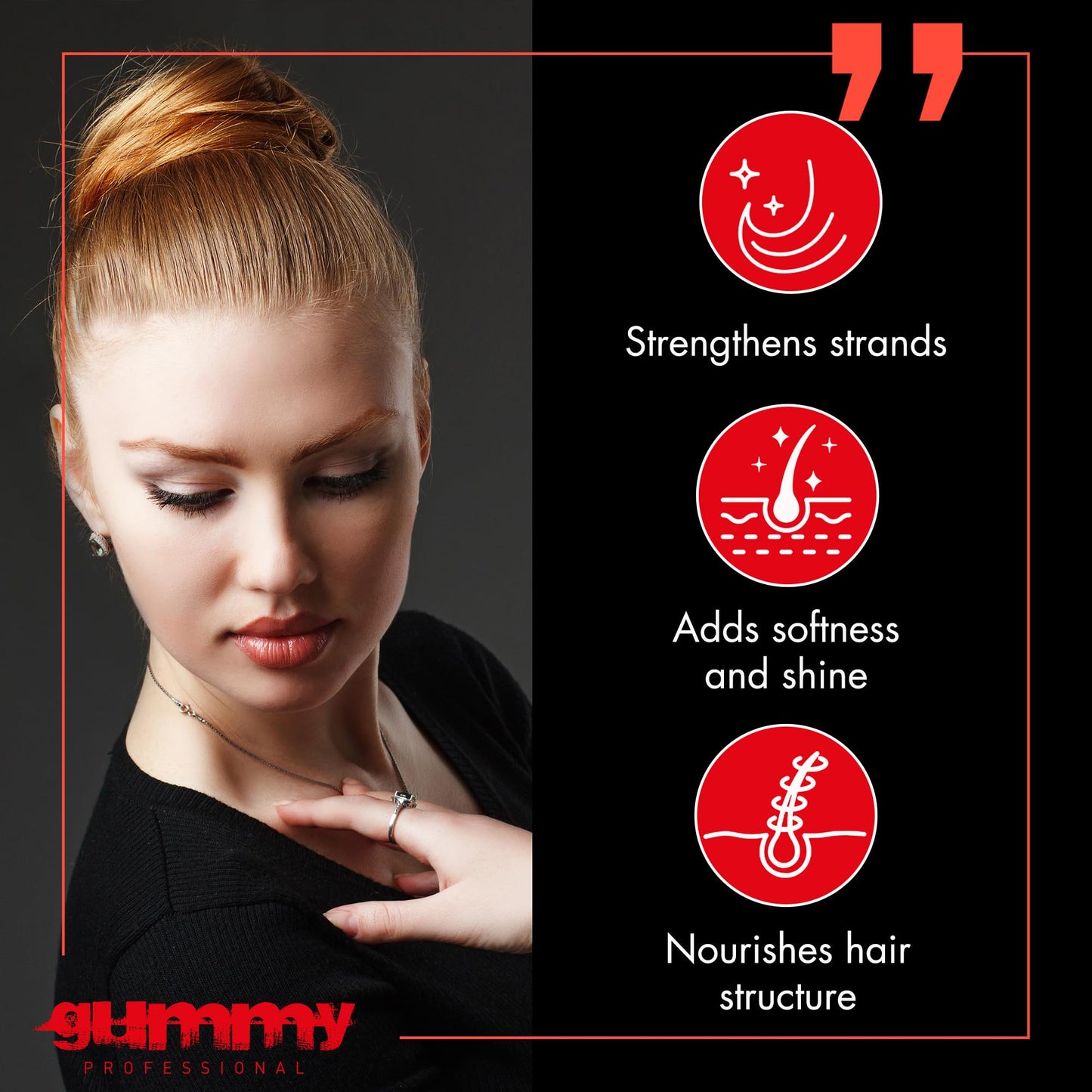 Gummy Professional - Hair Gel for Men and Women - Strong Hold Styling Gel for Slick Back Looks, Curls, Braids, Twists, and Edge Control - Clear Gel Beauty & Personal Care Gummy