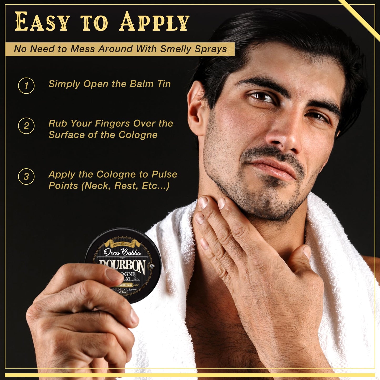 Handy Hound Occo Bobbo Solid Cologne for Men, Bourbon and Sandalwood Scent, .5 Ounce Concentrated Balm, Smooth Woody Oak Barrel Blend Beauty & Personal Care Handy Hound