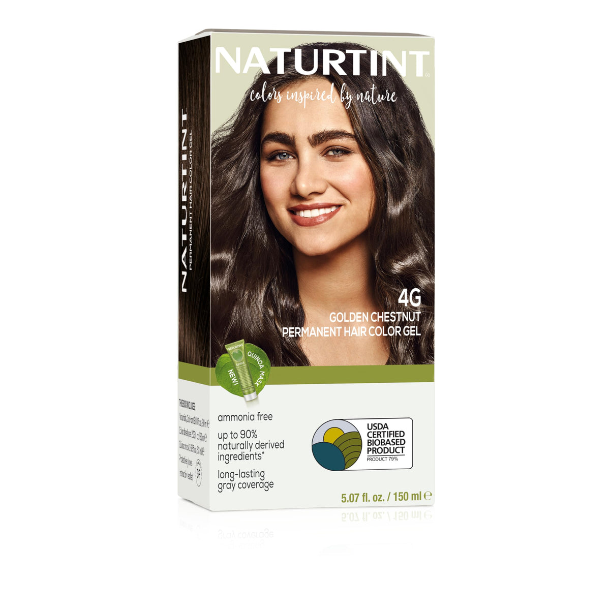 Naturtint 4G Golden Chestnut Permanent Hair Color (Pack of 1), Ammonia Free, Vegan, Cruelty Free, up to 100% Gray Coverage, Long Lasting Results