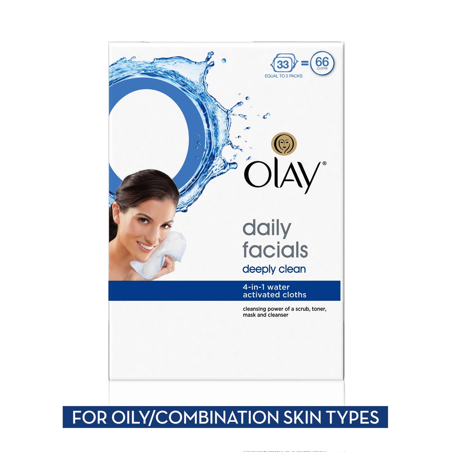 Olay 4-in-1 Combination/Oily Daily Facial Cloths, 66 Count Beauty & Personal Care Olay