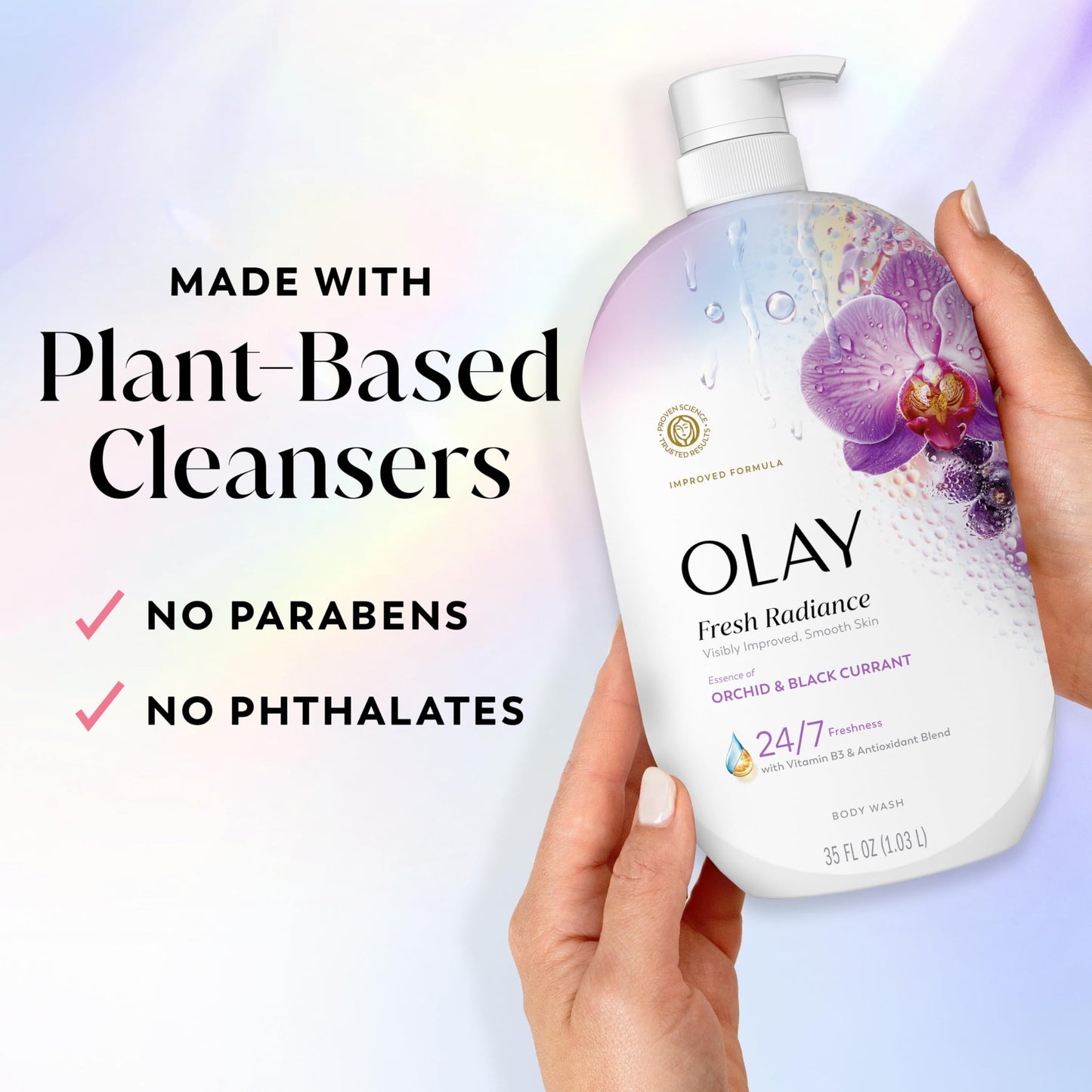 Olay Body Wash for Women, Fresh Radiance, 24/7 Skin-Loving Freshness, Visibly Radiant, Plant Based Cleansers, Vitamin B3 & Antioxidant Blend, For All Beauty & Personal Care Olay