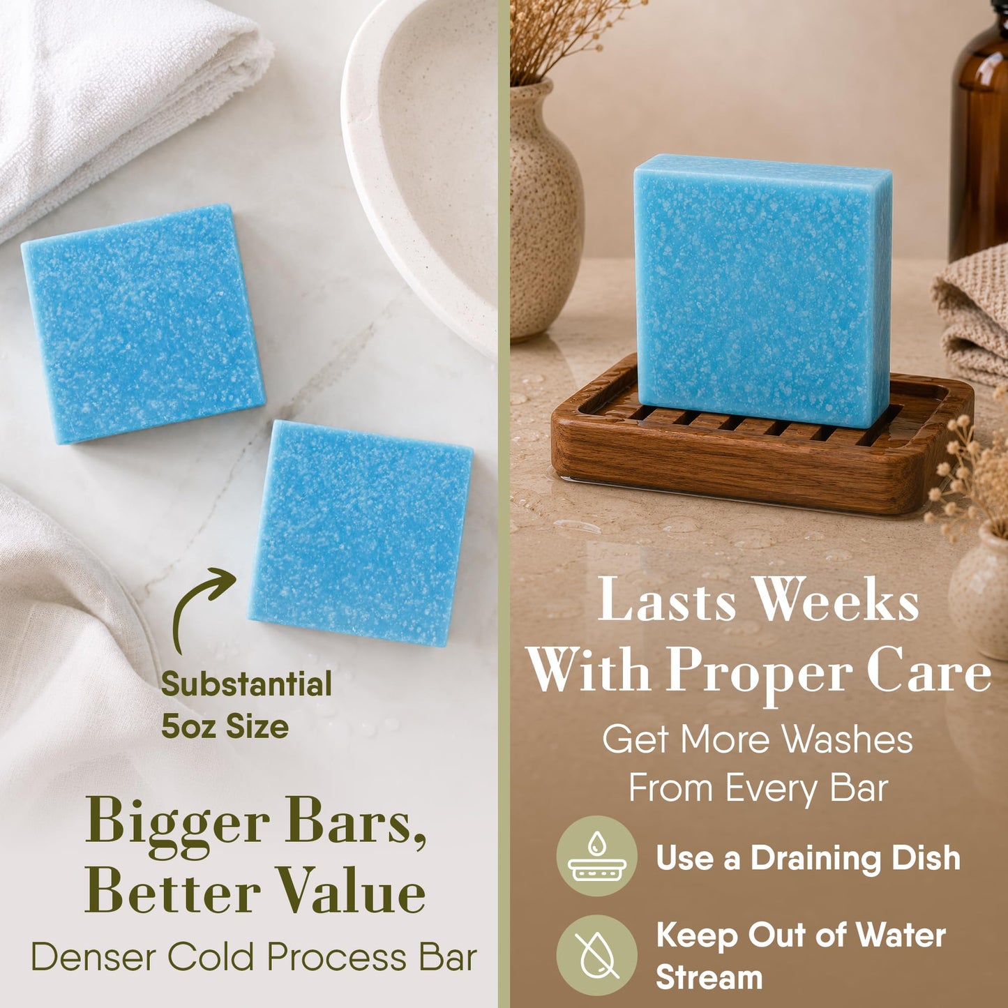 360Feel Cool Spring Scrub Soap - Made in The USA - Castile Handmade, All-Natural, Cold-Processed - Infused with Essential Oils for Gentle Exfoliation Beauty & Personal Care 360Feel