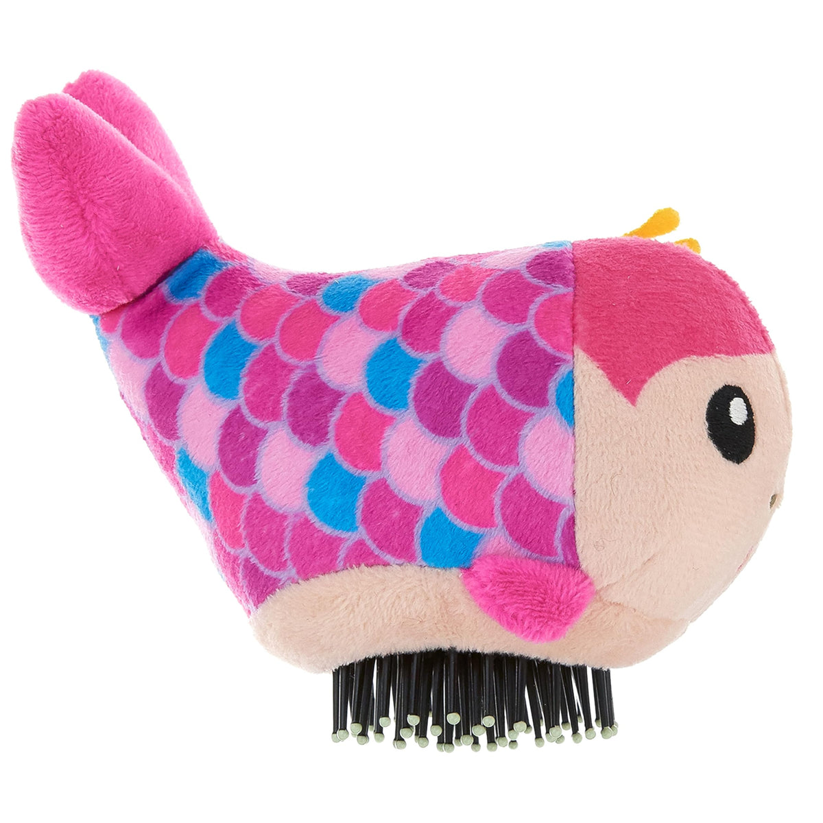 Plush Mermaid Hair Brush with Keychain - Detangling Travel Hairbrush Grils
