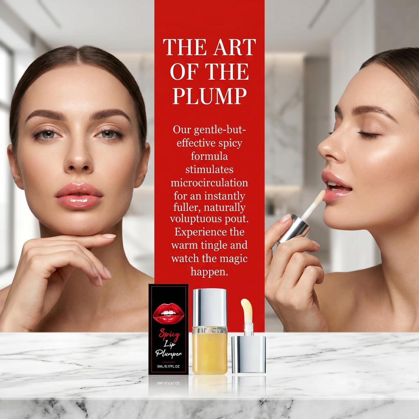 SLTCZHTZEP Spicy Plumping Lip Oil, Moisturizing Lip Plumper Gloss for Fuller Looking Lips & Fine Lines,5ml 2PCS Beauty & Personal Care SLTCZHTZEP