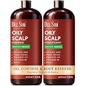 DEL SUR Clarifying Shampoo and Conditioner Set for Oily Hair | 16 fl oz | with Camellia Japonica, Salicylic Acid, Papaya & Biotin | Scalp Oil Control Beauty & Personal Care DEL SUR