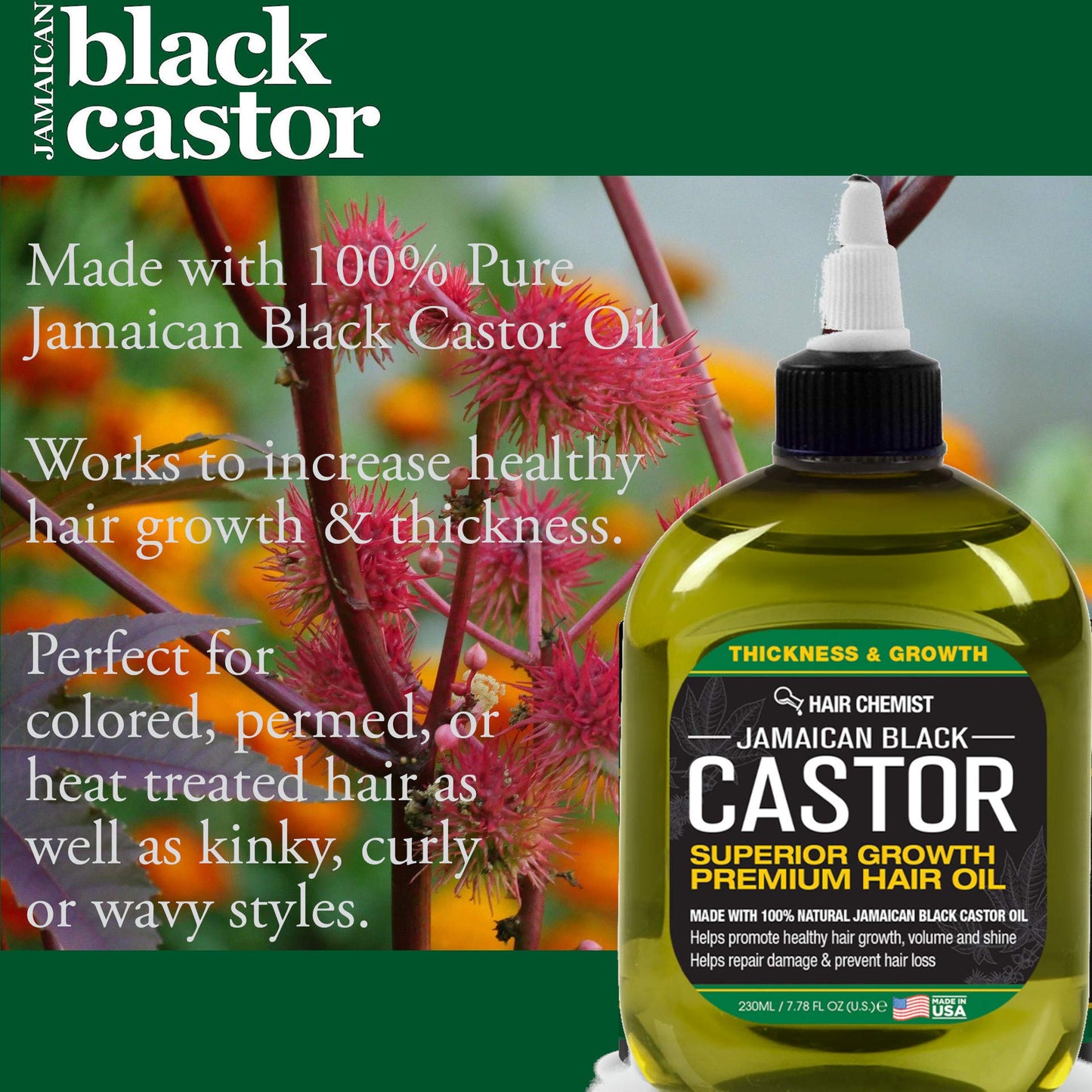 Hair Chemist Superior Growth Jamaican Black Castor Hair Oil 7 oz. Beauty & Personal Care Hair Chemist