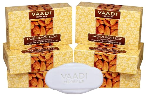 Vaadi Herbals Skin Rehydrating Lavish Almond Soap 6x75g Beauty & Personal Care Vaadi Herbals