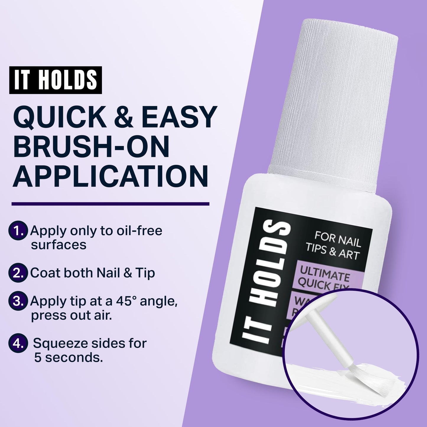 Brush On Nail Glue for Press On Nails, Extra Strong for Acrylic, Waterproof for Fake Nails Long Lasting Nail Glue, Professional for Nail Tips (8ml) Beauty & Personal Care JOMI COMPRESSION