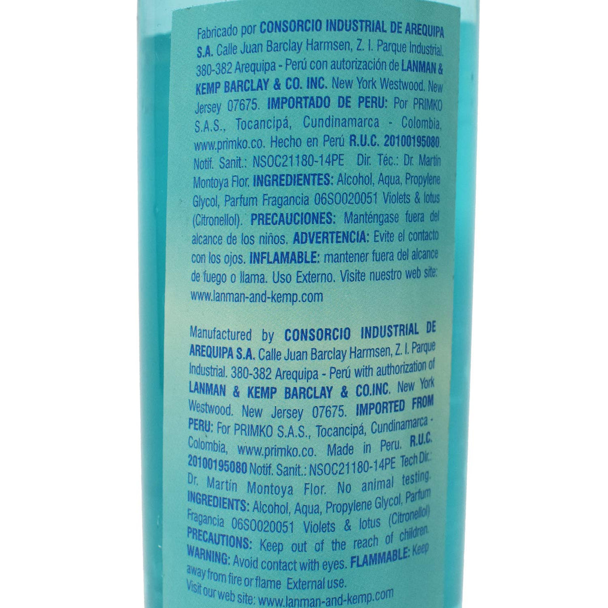 M & L Lotus 7 Violets Cologne 8 Fl Oz (Colonia de Lotto y Violetas) Beauty & Personal Care Murray & Lanman